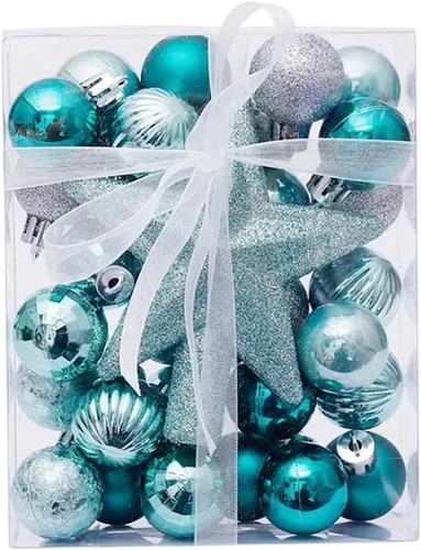 Vista 8 de 30 bolas de Navidad de 1.18 pulgadas para árbol de Navidad, decoración de Navidad inastillable, bolas de árbol de Navidad para decoración de bodas