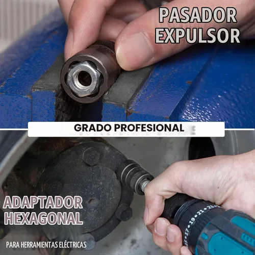 Vista 5 de Kit de extractor de pernos de 32 piezas, juego de extractor de pernos de impacto y tuercas de 1/4" y 3/8" for Damaged, Rusted, Rounded-Off