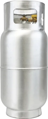 Vista 10 de Flame King tanque de propano de aluminio de 33.5 lb para montacargas con manómetro, cumple con DOT y TC, diseño resistente y liviano