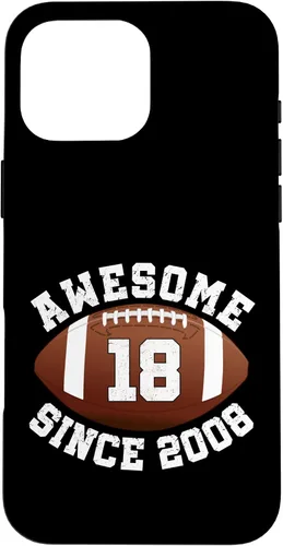 Vista 19 de Awesome Since 2008 18th Birthday Men Son American Football Case for iPhone 17