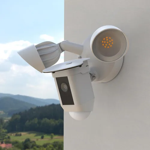 Vista 5 de HOLACA Cubierta de la cámara de la sombra de la lluvia del sol para R-ing Floodlight Cam Wired Plus (blanco)
