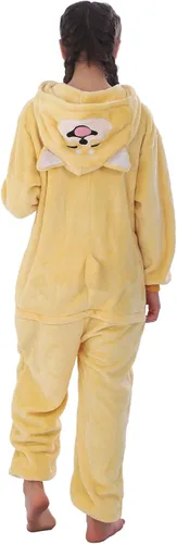 Vista 6 de Disfraz de franela para niños, disfraz de Halloween, Pascua, animales, cosplay para niñas y niños, una pieza