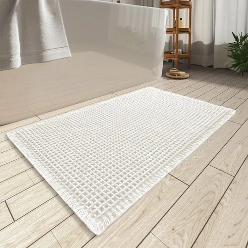 Vista 51 de AMOAMI Tapete de baño mejorado con diseño de gofre, súper absorbente, antideslizante, para suelo de baño, lavable a máquina, con borlas, tapetes