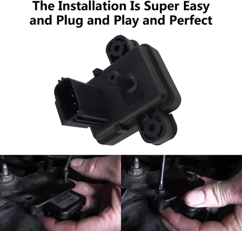 Vista 5 de Sensor MAP Compatible con Ford F250 F350 F450 F550 Super E-Series Duty Diesel 6.0L Camiones Furgonetas, Sensor de Presión Absoluta del Colector