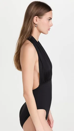 Vista 4 de Norma Kamali Traje de baño halter de una pieza para mujer