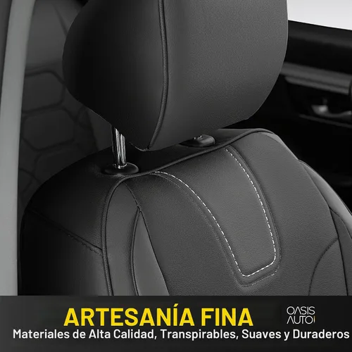 Vista 6 de OASIS AUTO Fundas de asiento con ajuste personalizado para Honda CRV 2017-2025, protector de asiento de cuero sintético impermeable y duradero