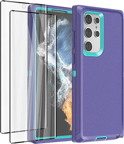 Vista 11 de AICase Funda para Galaxy S22 Ultra con protector de pantalla, protección contra caídas, resistente, a prueba de golpes y polvo, 3 capas, resistente