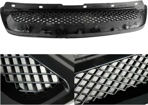 Vista 6 de Protector de rejilla superior para parachoques delantero, malla ABS negra, entrada de aire para Honda Civic EJ/EK Type R 1996-1998