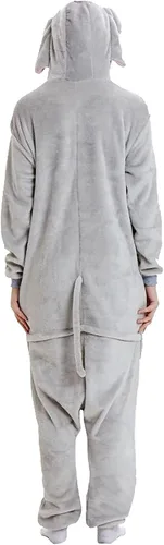 Vista 4 de Pijama unisex de franela para adultos pijama de Halloween con animales de dibujos animados