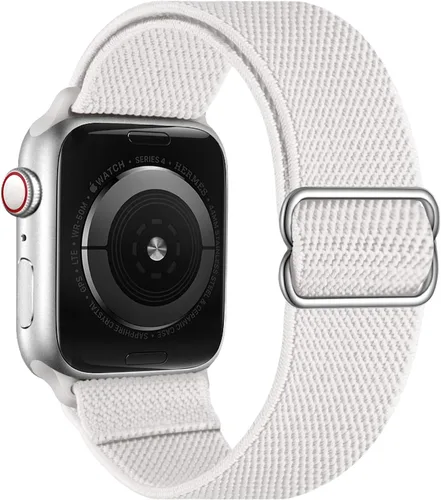 Vista 36 de OXWALLEN - Correa elástica Solo Loop de nailon y de tamaño XL, compatible con Apple Watch de 38 mm y 40 mm, correa trenzada, deportiva, ajustable