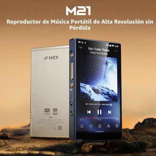 Vista 2 de FiiO M21 Android 13 Reproductor de música portátil MP3 Snapdragon 680 4* CS43198 DAC Chips Audio de alta resolución DSD Bluetooth LDAC (negro)
