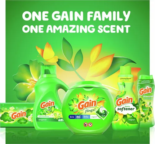 Vista 7 de Gain + Aroma Boost - Detergente líquido para ropa, aroma original, compatible con lavadoras de alta eficiencia, 96 cargas en total, 75 onzas