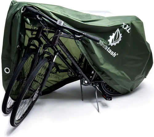 Vista 7 de YardStash Funda para bicicleta – Fundas reflectantes XXL para almacenamiento exterior – Refugios de lona de jardín impermeables y resistentes a
