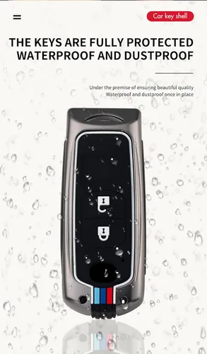 Vista 4 de Funda para llaves para Mazda CX-3 CX-4 CX-5 CX-7 CX-9 Llavero Shell Bolsa Accesorios Protector 2/3 Botones, 2 Botón-negro