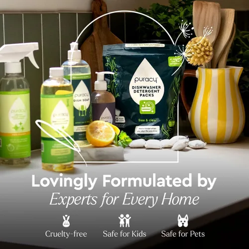 Vista 5 de Puracy - Detergente líquido natural para lavandería para bebés - Libre de 1,4 Dioxano, concentrado líquido de detergente sin fragancia y suave