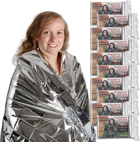 Vista 5 de Mantas térmicas de emergencia – Grizzly Gear – se pliega a 52 x 84 pulgadas