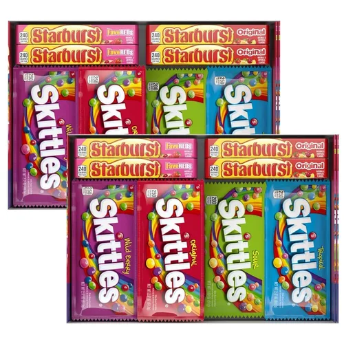 Vista 10 de SKITTLES & STARBURST - Paquete variado de dulces masticables en caja a