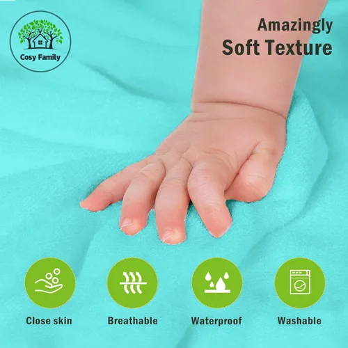 Vista 5 de Cosy Family Paquete de 3 toallas con capucha para bebé, rayón hechas de bambú, toallas de baño suaves unisex para bebés, niños pequeños, bebés
