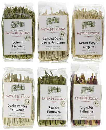 Vista 5 de Pasta Deliziosa! Pasta artesanal, Linguine con condimento de Bahía de Chesapeake, 12 onzas