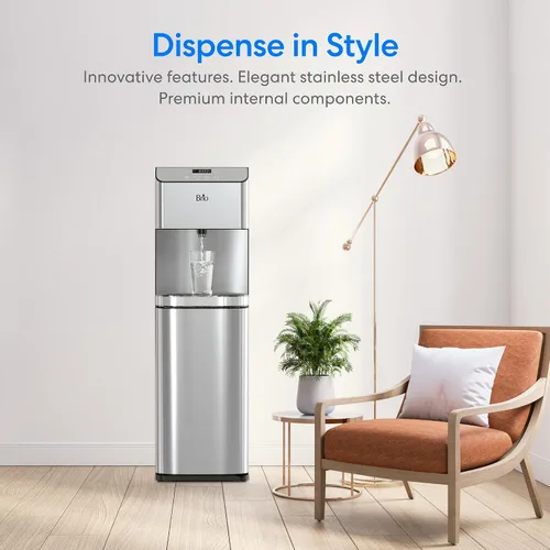 Vista 3 de Brio Moderna - Dispensador de enfriador de agua de carga inferior, triple temperatura, temperatura ajustable, autolimpieza, dispensador táctil