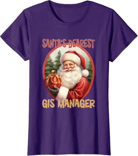 Vista 7 de GIS Manager Christmas Holiday Love Xmas T-Shirt Negro