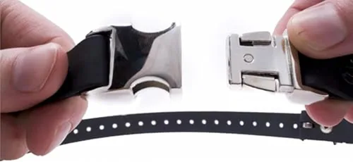 Vista 4 de Educator Correa elástica de 1 pulgada para collar de perro con cierre rápido para receptores FE-580, ET-800 y UL-1200 solamente, no para Negro