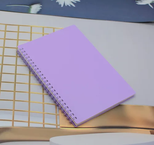 Vista 7 de Yansanido Cuaderno en espiral, 4 piezas A5 con tapa dura gruesa de plástico de 7 mm con líneas universitarias de 4 colores, 80 hojas - 160 páginas
