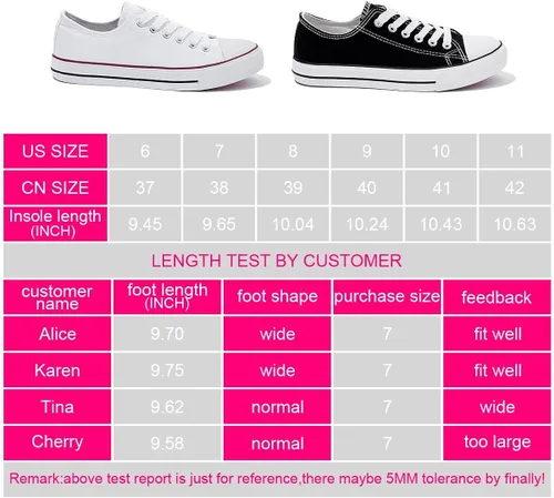 Vista 6 de Adokoo - Tenis informales de lona para mujer caña baja con cordones cómodos para caminar