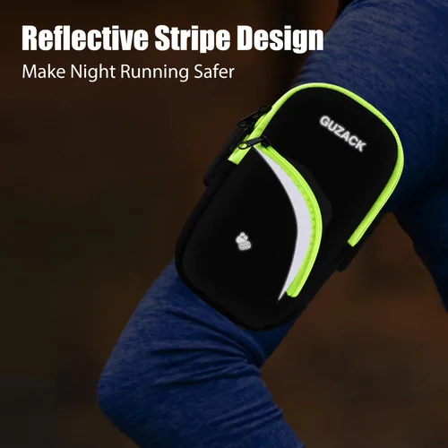 Vista 5 de Brazalete para teléfono celular para correr, entrenamiento, ejercicio, deportes, bandas de brazo, bolsa de bolsa, brazalete para correr para iPhone
