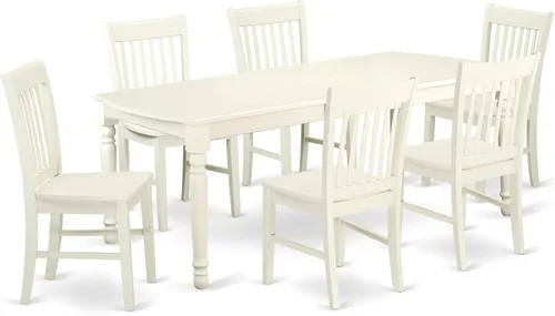 Vista 17 de East West Furniture DONO5-MAH-C - Juego de comedor de 5 piezas para 4 personas, incluye una mesa de comedor rectangular con hojas de mariposa y 4