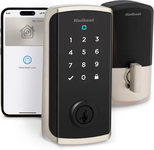 Vista 12 de Kwikset Halo Select Plus Cerrojo Inteligente de Pantalla Táctil Negro Mate Apple Home Keys Tap-to-Unlock, Wi-Fi y Matter Habilitado con Sensor