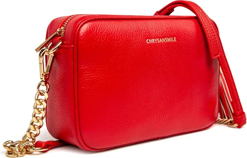 Vista 4 de Chrysansmile Bolso cruzado de cuero genuino para mujer, bolso cruzado con cremallera para exteriores, bolso cruzado de hombro