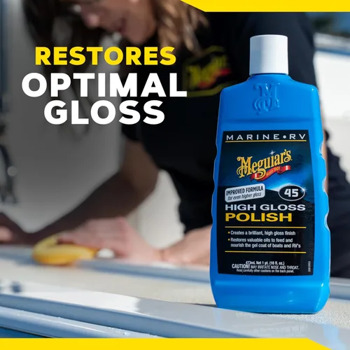 Vista 8 de Meguiar's M4516 pulidor y potenciador de brillo para barcosautocaravanas 16 oz