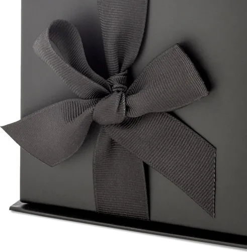 Vista 6 de Hallmark - Caja de regalo pequeña con lazo y relleno de papel triturado (Caja de regalo negra de 4 pulgadas) para bodas, graduaciones, cumpleaños