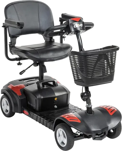 Vista 10 de Drive Medical Scout - Vespa compacta del poder del viaje, diseño de 4 ruedas El scooter compacto de viaje ofrece un diseño ligero de 4 ruedas