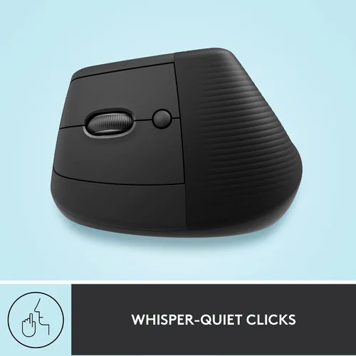 Vista 5 de Logitech Ratón ergonómico vertical vertical para zurdos, inalámbrico, Bluetooth o Logi Bolt USB, clics silenciosos, 4 botones, compatible