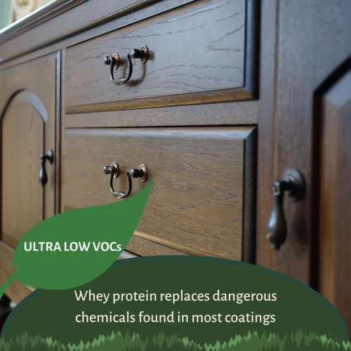 Vista 2 de Vermont Natural Coatings Poly Whey - Acabado para muebles, acabado satinado transparente, 1 cuarto de galón