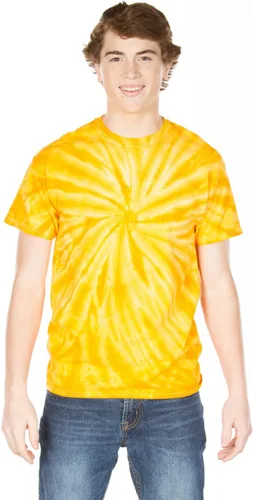 Vista 2 de Gildan tie-dye-cotton vat-dyed Cyclone playera. 67-red