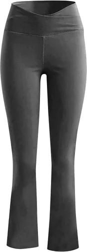Vista 3 de WKSCLPAI Flare Yoga Pants for Women High Waisted Tummy Control Leggings V Crossover Workout Pants Casual Butt Lift Leggings