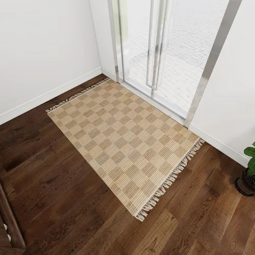 Vista 17 de Eco Crave Alfombra de pasillo de yute de 2,6 x 8 pies – Alfombra de diseño geométrico 100% natural de yute trenzada a mano, alfombra de acento
