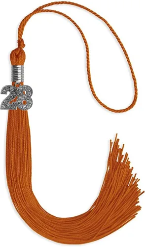 Vista 52 de Endea Graduation Borla de un solo color con dije de plata brillante (oro antiguo, 2022)