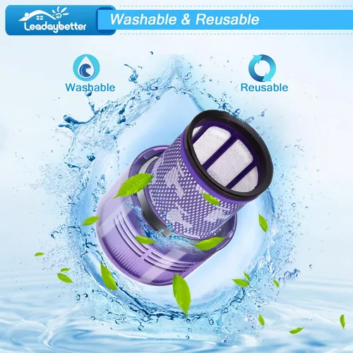 Vista 3 de Leadaybetter Paquete de 3 filtros de repuesto para aspiradora Dyson V11 Outsize, V11 Outsize Origin, Outsize Absolute+, V15 Outsize, comparado