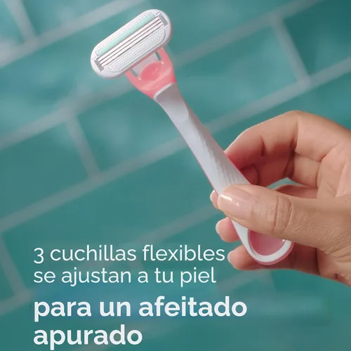 Vista 2 de Gillette Venus Sensitive - Maquinillas de afeitar desechables para mujer, paquete individual de 3 maquinillas de afeitar