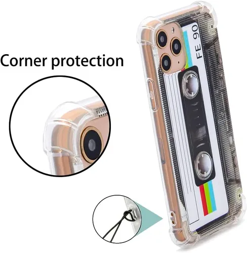 Vista 2 de FAteam - Funda para iPhone 11 Pro, acabado mate, resistente, suave, con esquinas reforzadas, TPU suave, parachoques retro, funda compatible