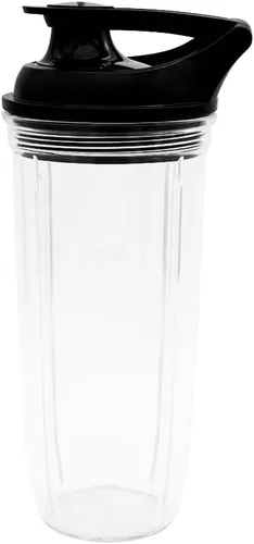Vista 5 de Cuchilla de licuadora Square Pro de repuesto mejorada con taza de 18/24 oz y tapa para llevar, compatible con Nutri Ninja Blender BL660/BL770