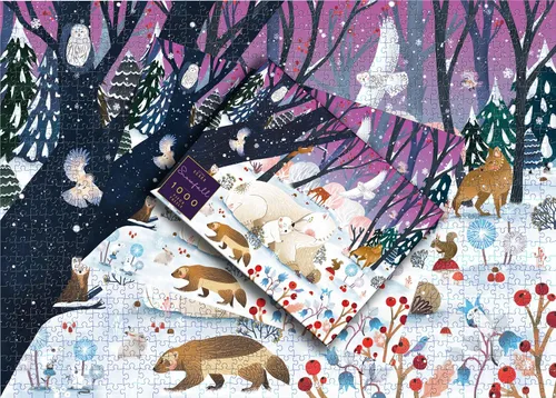 Vista 3 de Elena Essex Rompecabezas - Nevada Rompecabezas de Navidad de 1000 piezas Rompecabezas para adultos de 1000 piezas Vacaciones Snow Polar Bear