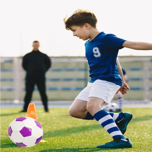 Vista 6 de Balón de fútbol AYANICA tamaño 3, 4, 5 para práctica y entrenamiento, regalo para niños, niñas y jóvenes, viene con bomba y aguja
