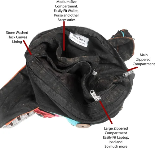 Vista 4 de Bolsos hobo para mujer, bolso hippie, bolsos de hombro para mujer, bolsos bohemios para mujer, bolsos hippie para mujer, bolsos cruzados para mujer