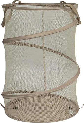 Vista 5 de Household Essentials Cesta de malla desplegable para lavandería, color beige