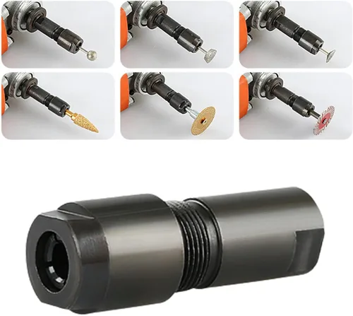 Vista 3 de KLKCMS Adaptador de amoladora angular duradero a amoladora recta universal M10 para corte de pulido, 0.236 in